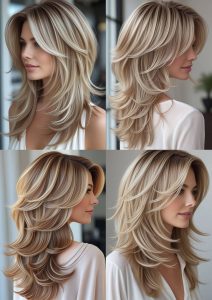 7 Hermosos Peinados Largos en Capas con Flequillo