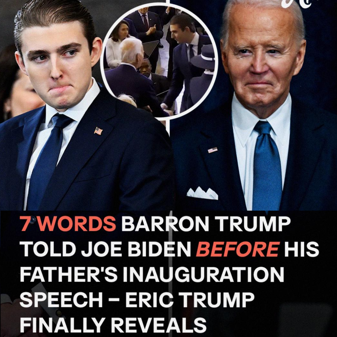 Eric Trump Finally Reveals What Barron Told Joe Biden Before Their Father’s Inauguration Speech