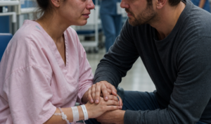 Me divorcié de la mujer que amaba… y dos meses después la encontré sola en el pasillo de un hospital, vestida con una bata médica y con la mirada perdida, como si poco a poco estuviera desapareciendo. Lo que me dijo aquel día puso en duda todas las decisiones que había tomado, y no sabía si todavía estaba a tiempo de cambiar algo.
