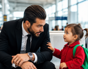“¿TÚ TAMBIÉN ESTÁS PERDIDO?” LE PREGUNTÓ UNA NIÑA A UN MILLONARIO EN EL AEROPUERTO… SIN SABER QUE ESA PREGUNTA IBA A DEVOLVERLES UNA FAMILIA