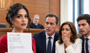 En el tribunal, mi hermano sonrió mientras mi padre decía: “Ella se fue, ya no tiene derecho a nada”. Querían quitarme el 40% de una propiedad valuada en 18 millones de pesos, pero guardé silencio y entregué un acta con una firma falsa. Cuando el juez preguntó por mi profesión, toda mi familia palideció.