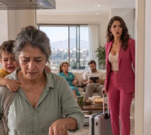 Volví 3 horas antes y encontré a mi madre enferma cocinando con mi hijo en brazos; corté todo y crucé a la mansión que jamás imaginaron que era mía