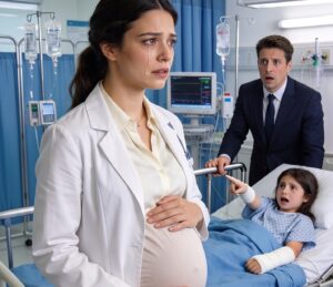 Llevó a su hija herida al hospital y descubrió que la doctora embarazada era la mujer que abandonó… pero una frase de la niña destrozó a toda su familia