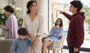 Mi sobrino bloqueó la puerta, señaló los zapatos de mi hijo y dijo: “Aquí no entra la basura”. Mi madre bajó la mirada y mi hermana siguió tomando café como si nada. Yo asentí, abracé a mi niño y me fui sin reclamar. Pero al cancelar el depósito mensual descubrí que llevaba años pagando la escuela privada del mismo niño que acababa de humillarlo.