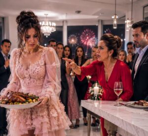 Mi esposo me encadenó la pierna para impedir que fuera al hospital donde mi padre luchaba por su vida. “Tu familia puede esperar”, dijo mi suegra frente a 18 invitados. Yo seguí sirviendo la cena en silencio, hasta que una factura escondida reveló que nada había sido improvisado. ⛓️😨