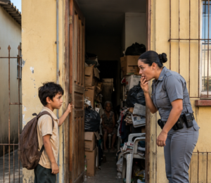 EL NIÑO DE 7 AÑOS LE PIDIÓ A UNA POLICÍA QUE ENTRARA A SU CASA… Y LO QUE ENCONTRÓ EXPLICÓ POR QUÉ NADIE LE CREÍA