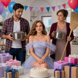 Mi esposo y mi suegra creyeron que sería divertido regalarme una olla y una escoba en mi cumpleaños, mientras ella decía: “Es lo que merece alguien como tú”. Yo había soportado sus burlas durante 4 años, pero aquella noche no lloré. Dejé los regalos a un lado, levanté mi copa y anuncié algo que hizo que mi marido preguntara, blanco como el papel: “¿Ya lo decidiste?”.