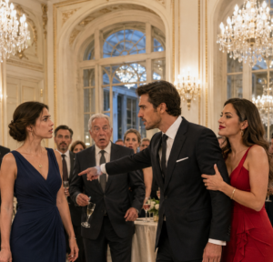 Mi marido me prohibió entrar en la gala donde celebraba abrazado a su amante, mientras todos observaban cómo intentaba echarme. «Esta noche no eres mi mujer», me susurró, convencido de que volvería a casa humillada. No lloré: llamé a mi abogada y bloqueé el poder notarial que había ocultado entre nuestros documentos. Entonces el presidente vio mi medallón, dejó caer su copa y pronunció un nombre que yo jamás había oído.