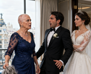 Volví a la habitación antes de la boda de mi hijo y encontré mi cabeza rapada, mi vestido roto y a mi futura nuera sonriendo como si nada hubiera pasado. Leí su nota: “Ahora sí tienes el aspecto que merece una vieja ridícula”. No lloré; llamé a mi abogado y bloqueé los 120 millones de euros que esperaba recibir. Pero en su bolso encontré una llave que revelaba un plan aún más oscuro.