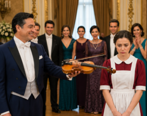 Si logras tocar este violín, me caso contigo”, se burló el millonario… pero el secreto grabado en la madera borró la sonrisa de su rostro