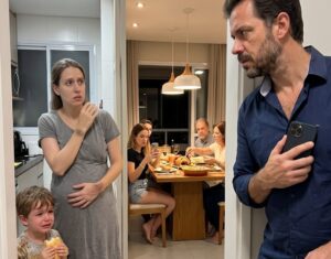 Volví 2 días antes y encontré a mi mujer embarazada comiendo en la cocina mientras mi hijo escondía pan duro en el bolsillo. Oí a mi hermana decir: “Que coma las sobras. Una mujer inútil no merece sentarse a nuestra mesa”. No discutí: activé la grabación y confirmé que todos acudirían a la firma. Solo yo sabía lo que escondía la cláusula 7.