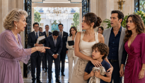 Mi suegra llamó “idiota” a mi hijo, le lanzó un trapo de cocina a la cara y anunció que su primo recibiría 80 millones y el 50% de las acciones: “Aprende cuál es tu lugar”. Permanecí en silencio hasta que terminaron de firmar; entonces mostré una grabación y alguien llamó a la puerta con varias órdenes judiciales…